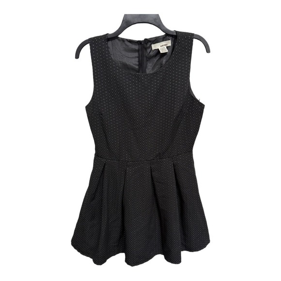 Sans Souci Dresses & Skirts - Sans Souci Fit & Flare Dress Womens Black Polka Dot Casual Sleeveless Size M